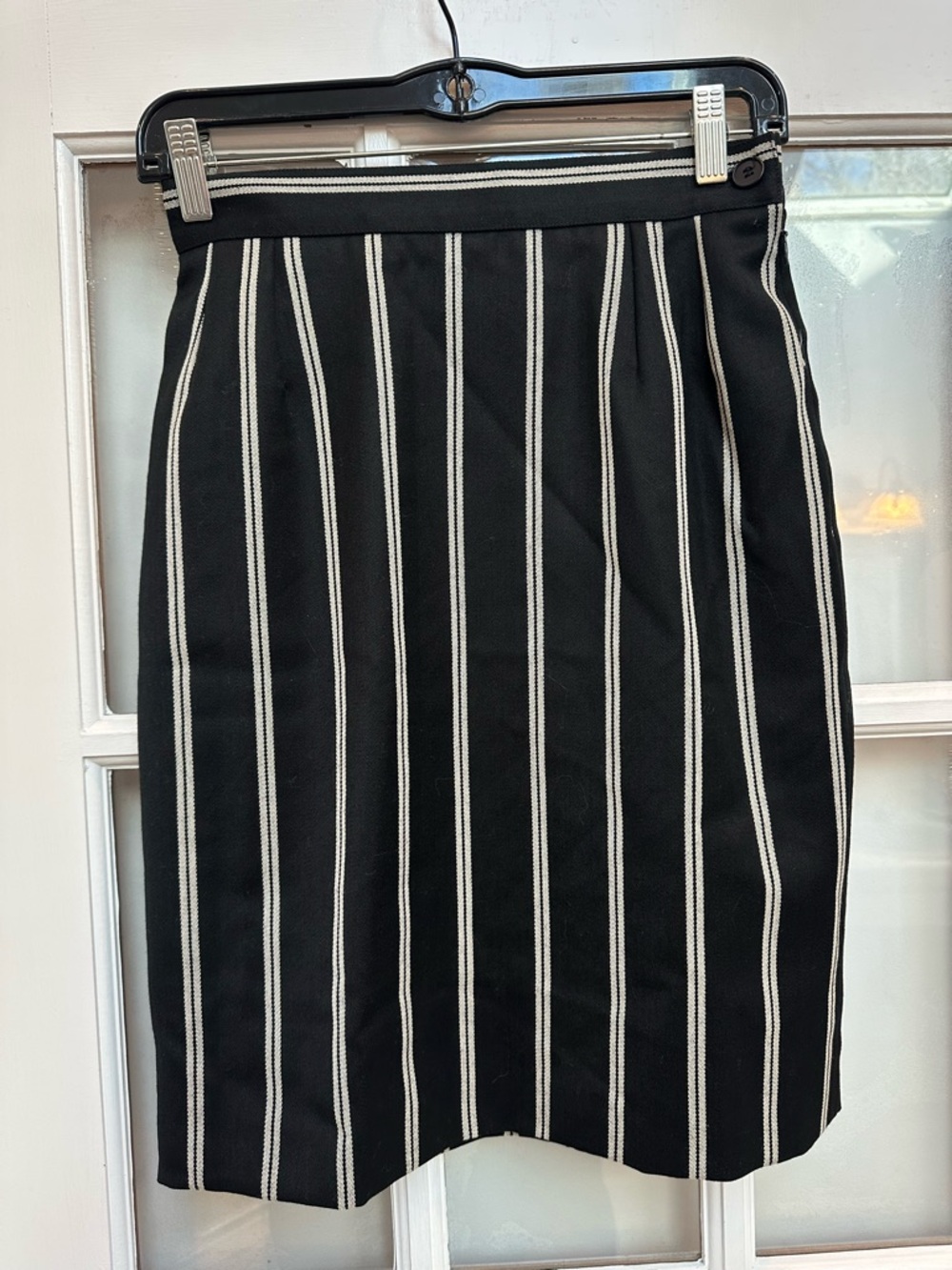 Vintage Yves Saint Laurent 80’s Chic Stripe Timeless Classic Pencil Skirt Size 6 - Picture 11 of 11